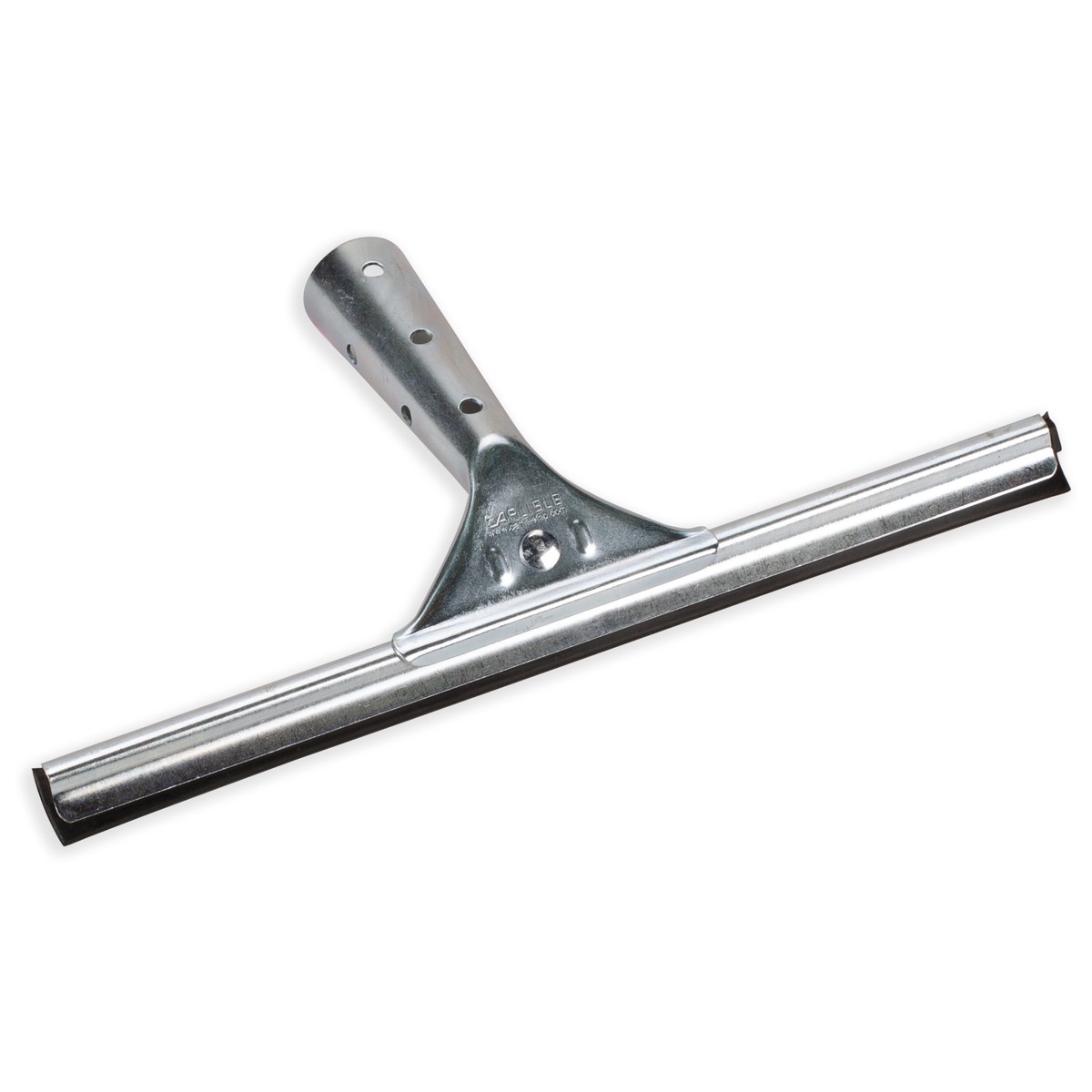 Carlisle Flo-Pac Professional Single-Blade Rubber Window Squeegee With Zinc Plated Steel Handle