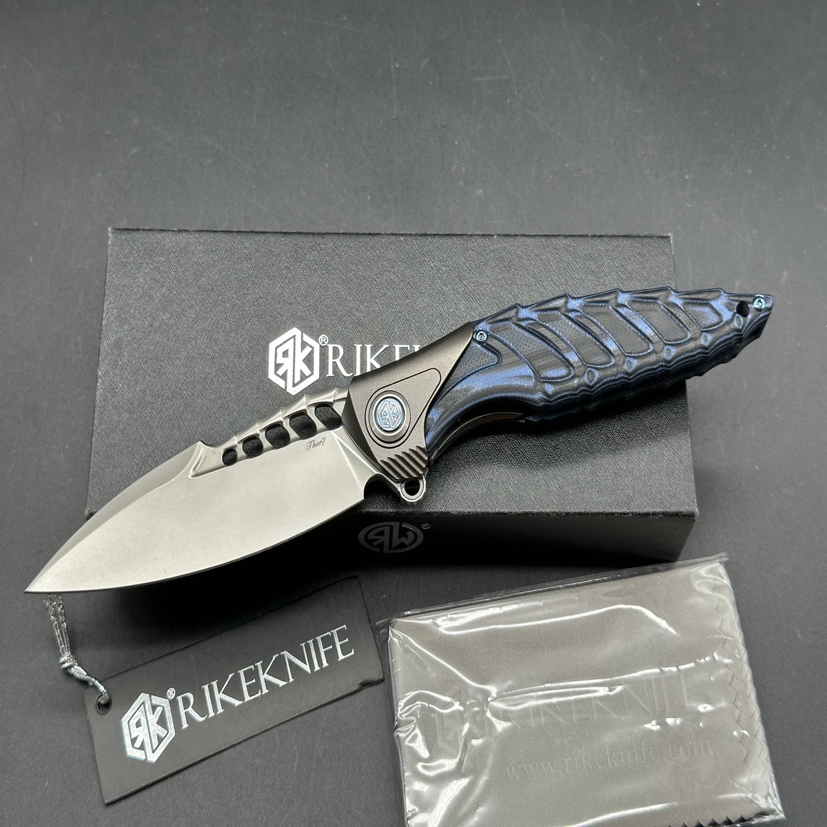 Rike Thor 7 154CM Ti Blue Black G10