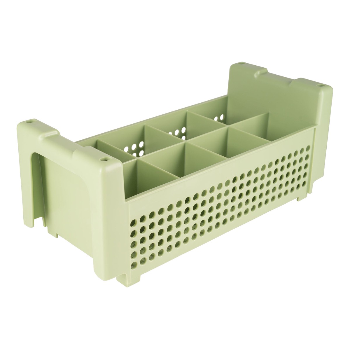 Vollrath Flatware Basket 8 Compartment Green