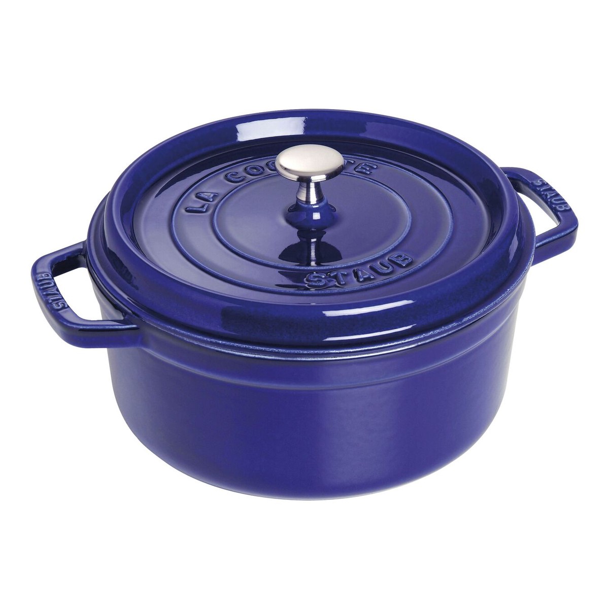 Staub Round Enameled Cast Iron Dutch Oven Cocotte 55 QT