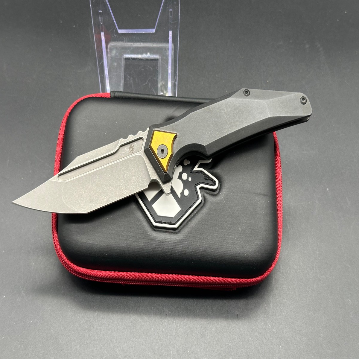 Arcane Design AbyssCustom Charcoal Grey Ti Frame wBronze Ano Bolster Backspacer Stonewash Bohler M390