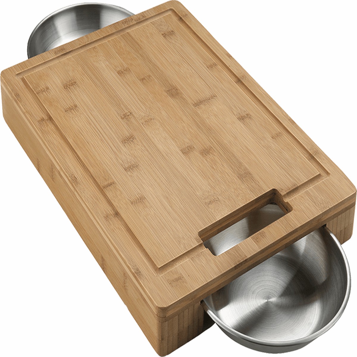 Napoleon Professional Cutting Board Set W 2 Stainless Steel Bowls 70012