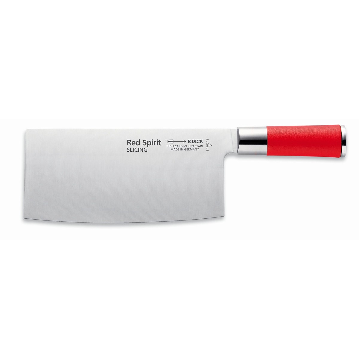 F Dick Red Spirit Chinese Chef Knife Slicing 7 Red