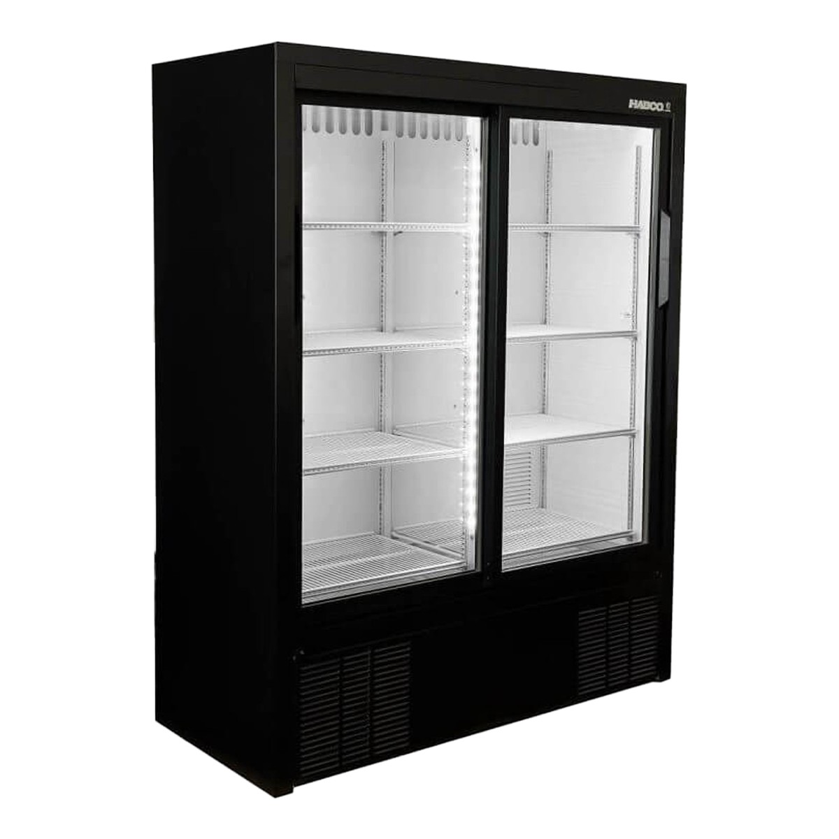 Habco ESM14SL60HC Impulse Cold Space Merchandiser Refrigerator Double Glass Slide Doors 47 x 60 Tall 115V