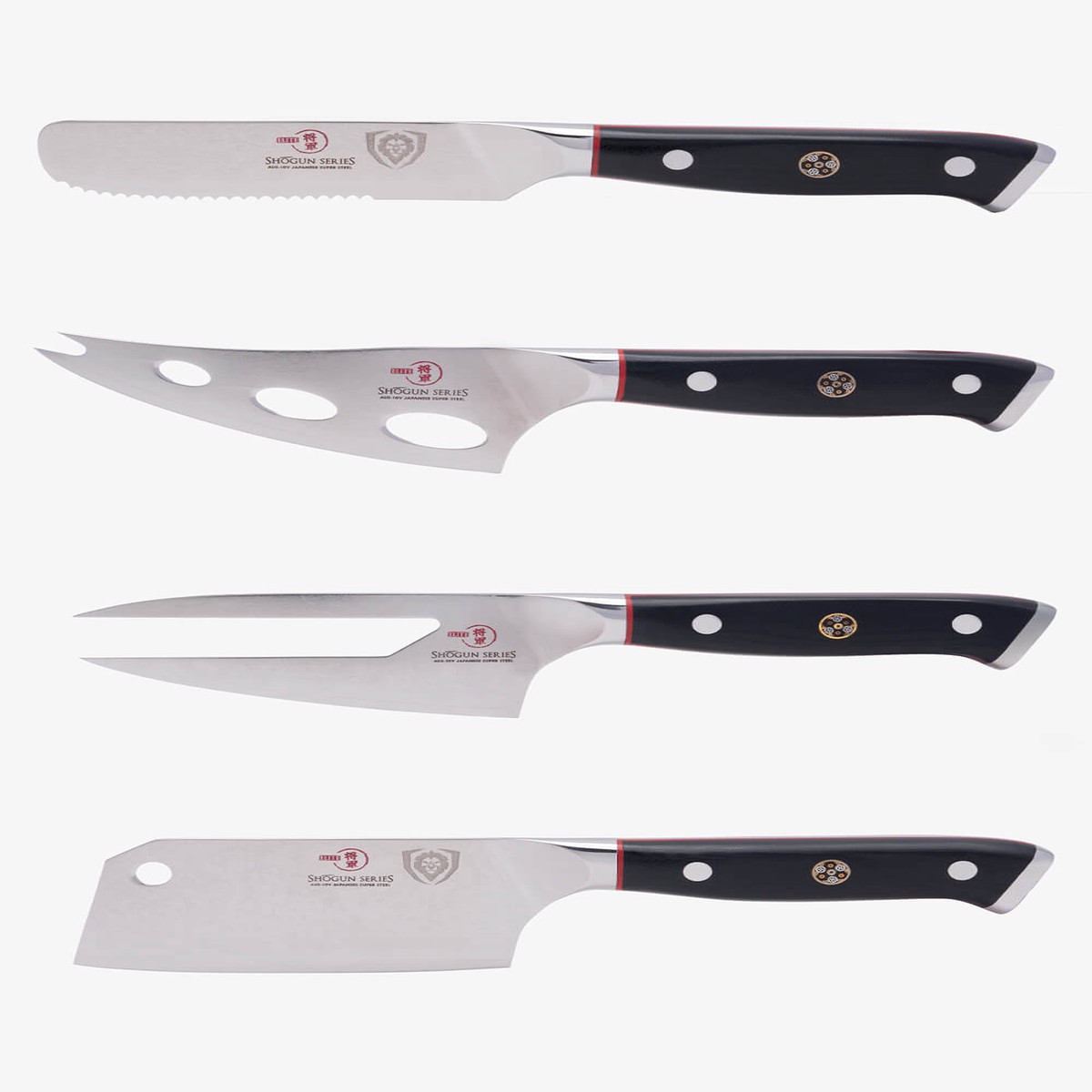 4-Piece Cheese Knife Set Shogun Series ELITE NSF Certified Dalstrong