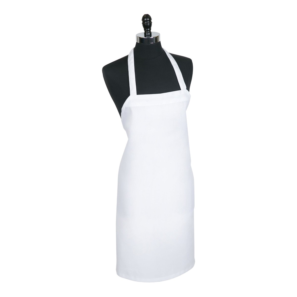Mercer Millennia Economy Bib Apron No Pocket White