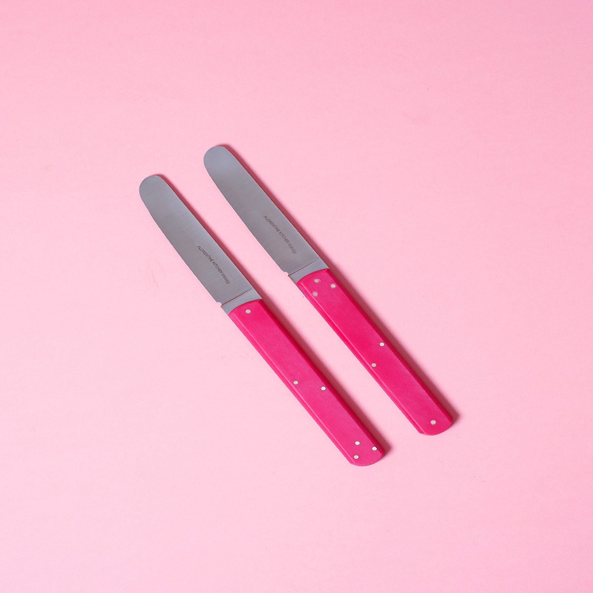 1 2 3 Butter Knives (Pink)