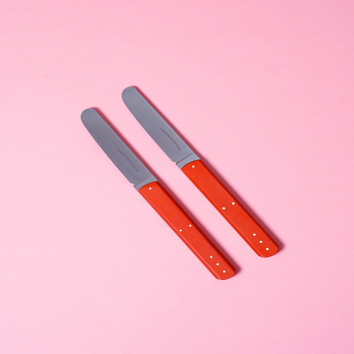 1 2 3 Butter Knives (Orange)