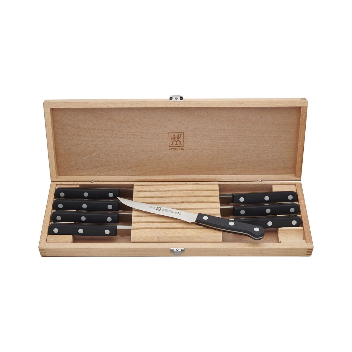 Zwilling Twin Gourmet 8-Piece Steak Knife Set w Wood Case