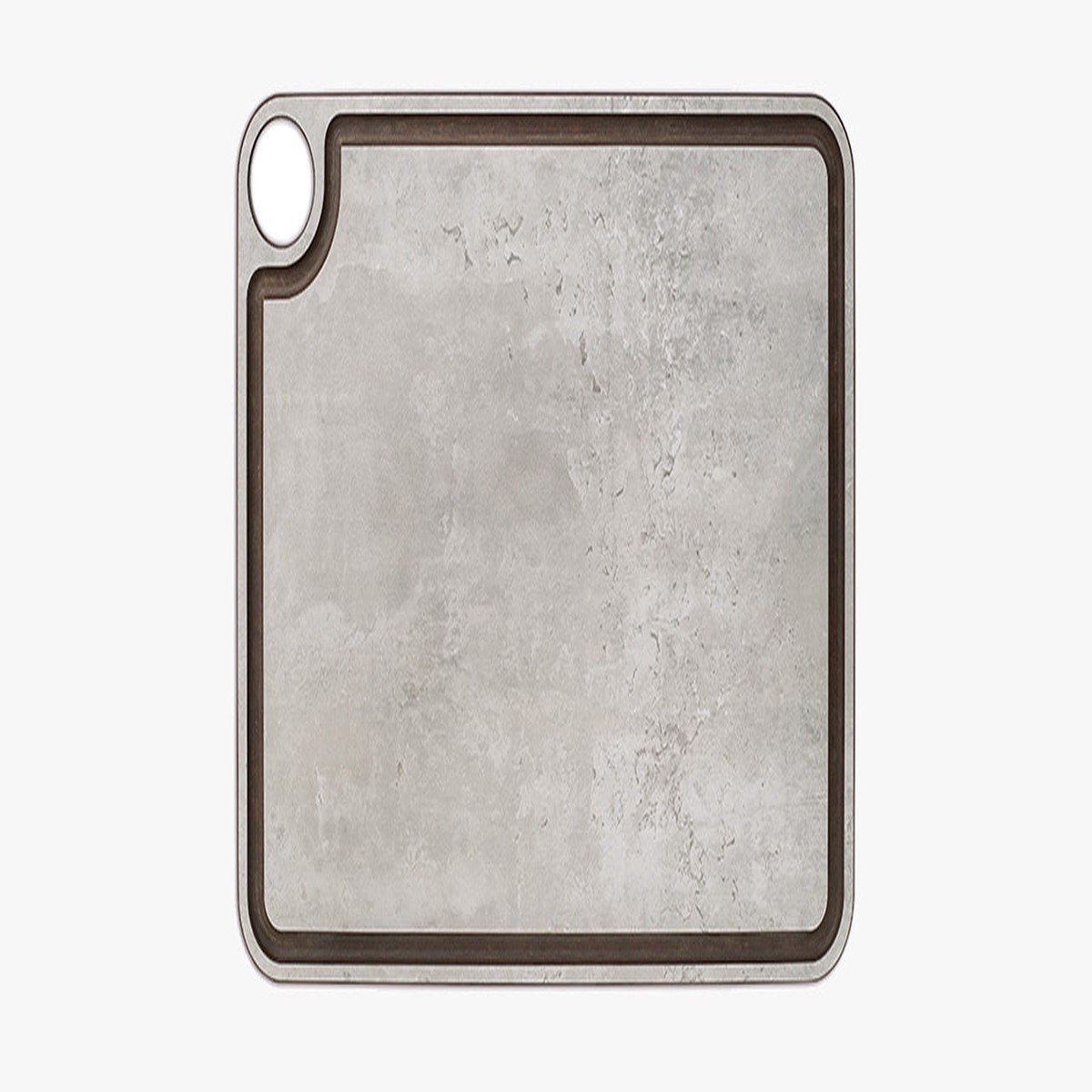 Tabla de corte gris con canal y colgador 377 x 277 mm