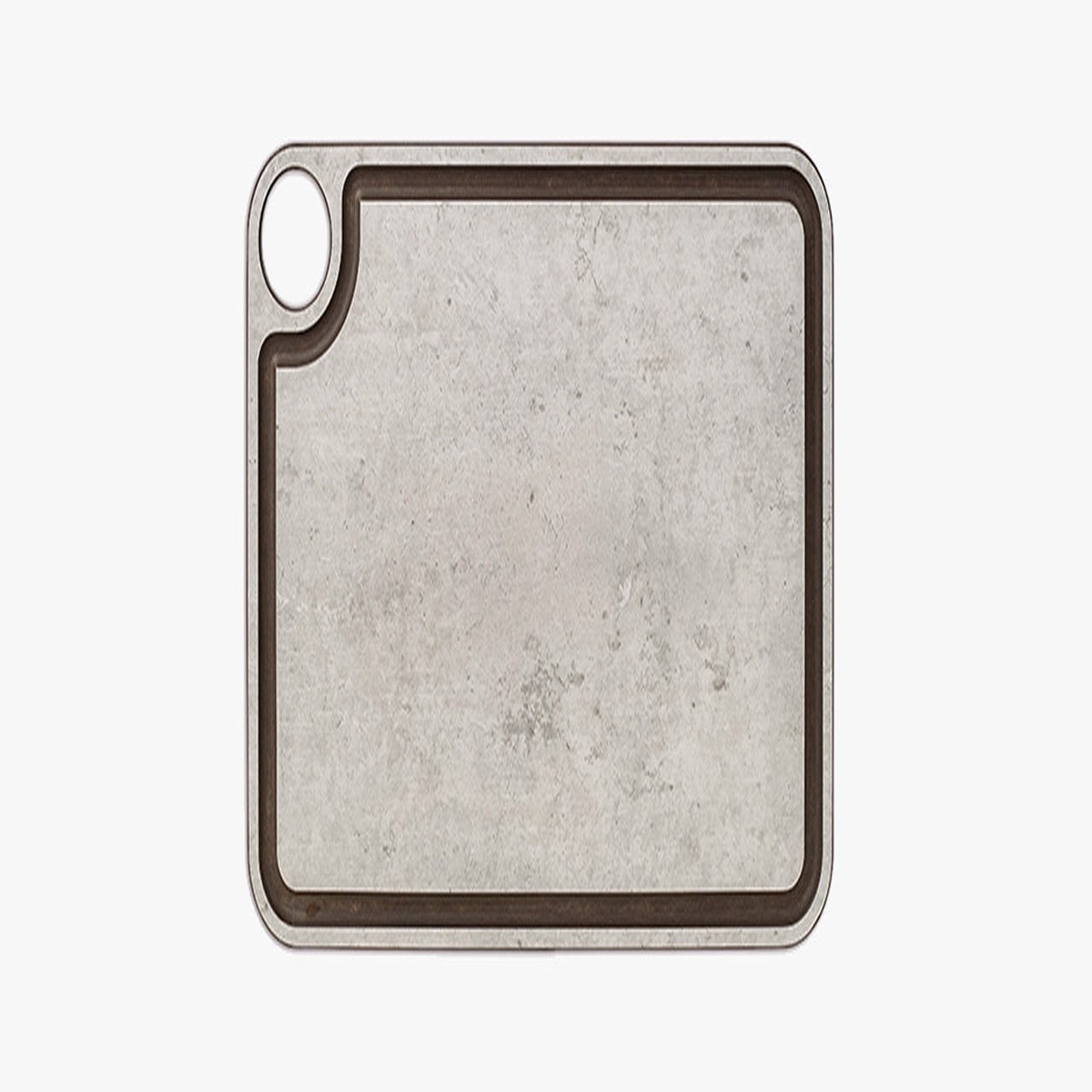 Tabla de corte gris con canal y colgador 330 x 230 mm