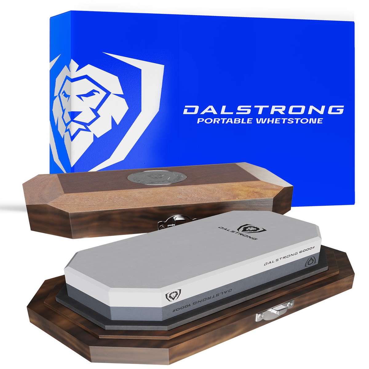 1000 6000 Grit Combo with Oak Storage Box Portable Whetstone Kit Dalstrong